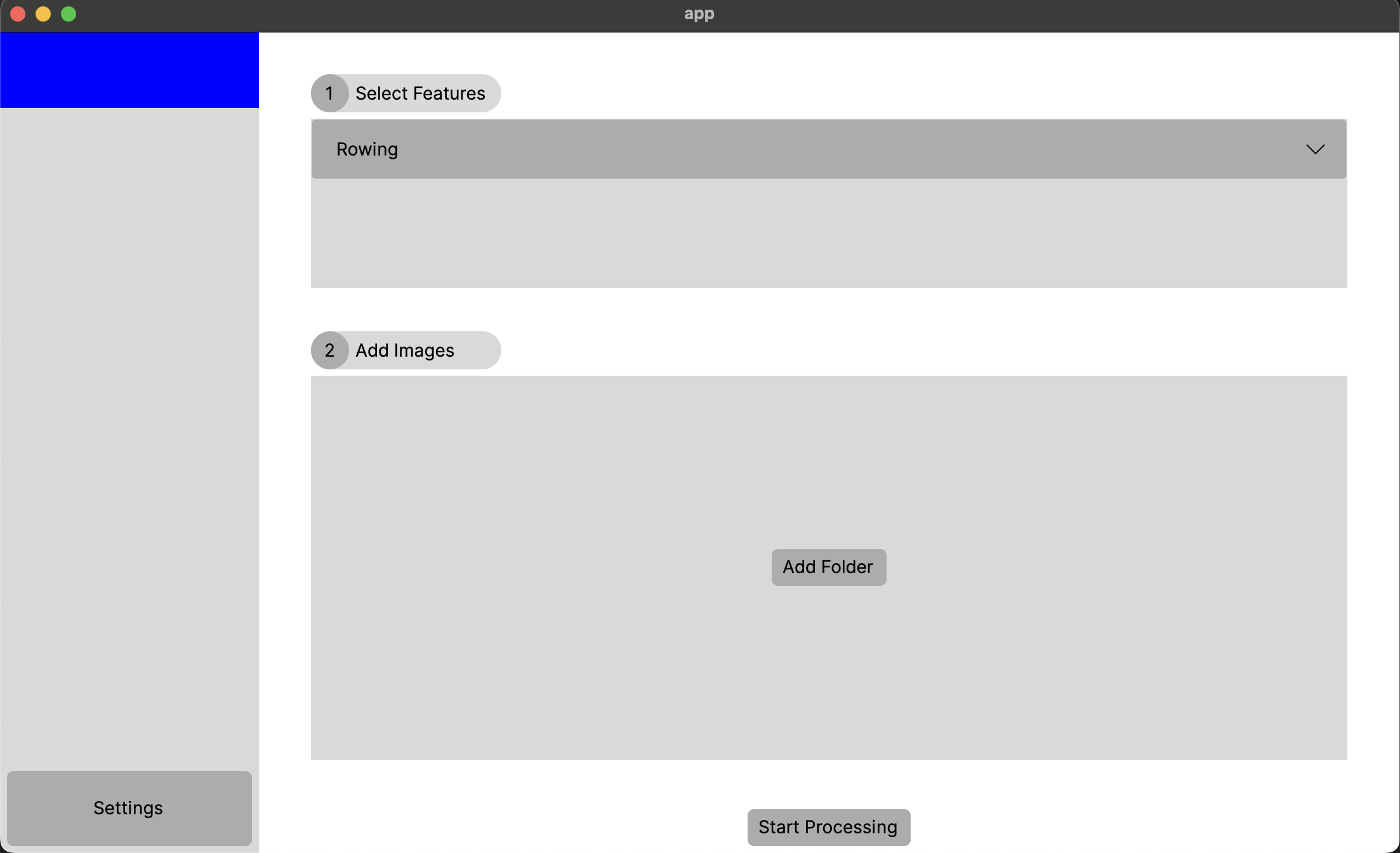 base screen for app
