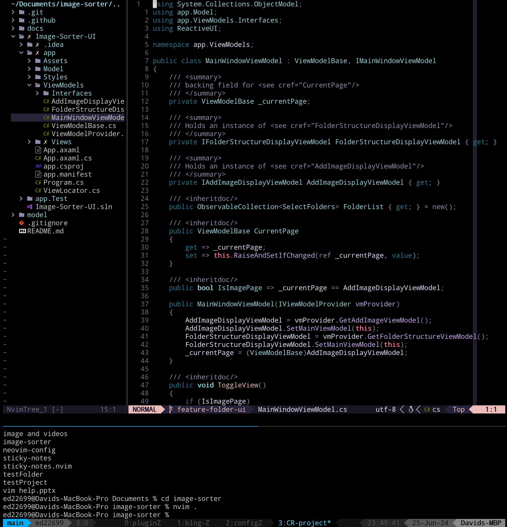 neovim with tmux