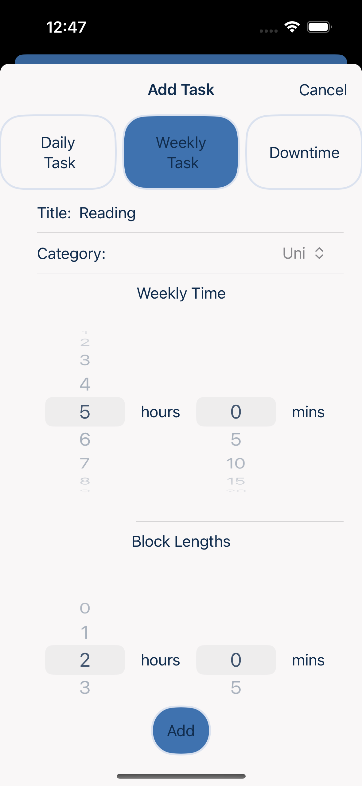 weekly tasks